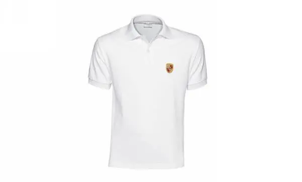Porsche Polo Shirt - White With Crest 1