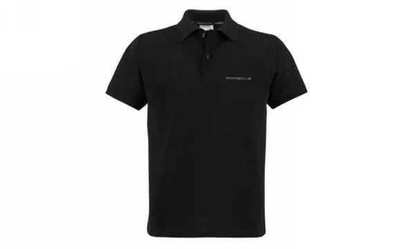 Porsche Polo Shirt - Black With Porsche Insignia 1