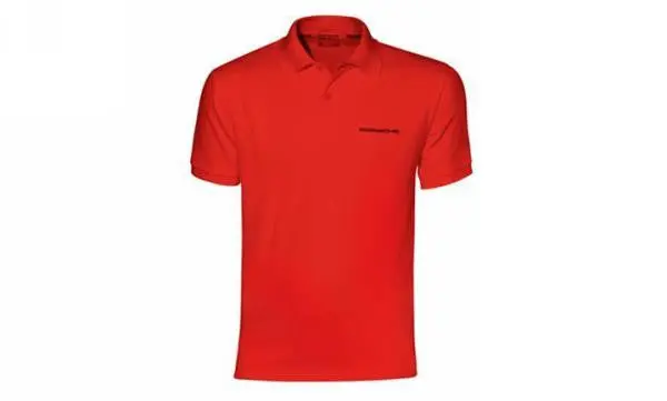 Porsche Polo Shirt - Red With Porsche Insignia 1