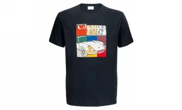 Porsche 1968 Motif T-Shirt Tee Shirt - Black 1