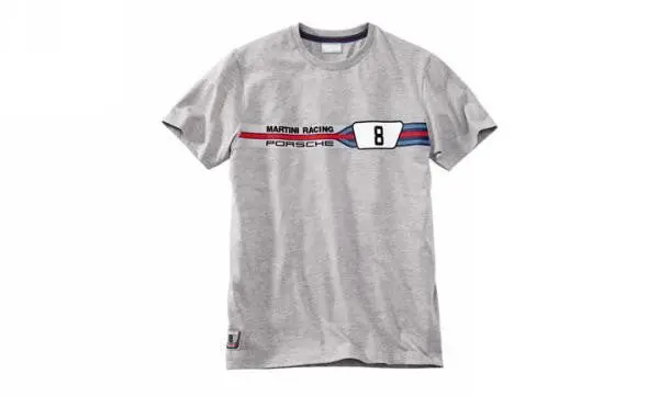 Porsche Martini Racing T-Shirt Tee Shirt - Grey 1