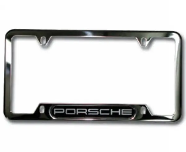Porsche License Frame Polished Stainless Steel 1
