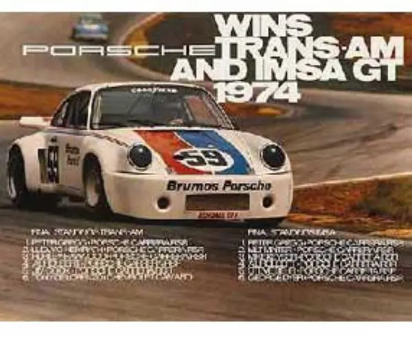 Porsche Poster - Trans Am Imsa 1974 1