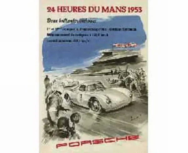 Porsche Poster - 24 Hours Lemans 1953 1