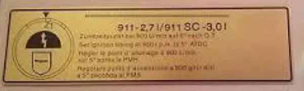 Porsche Z1 Set Ignition Decal 1