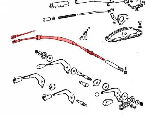 Porsche 930 Emergency Hand Brake Parking Cable 1
