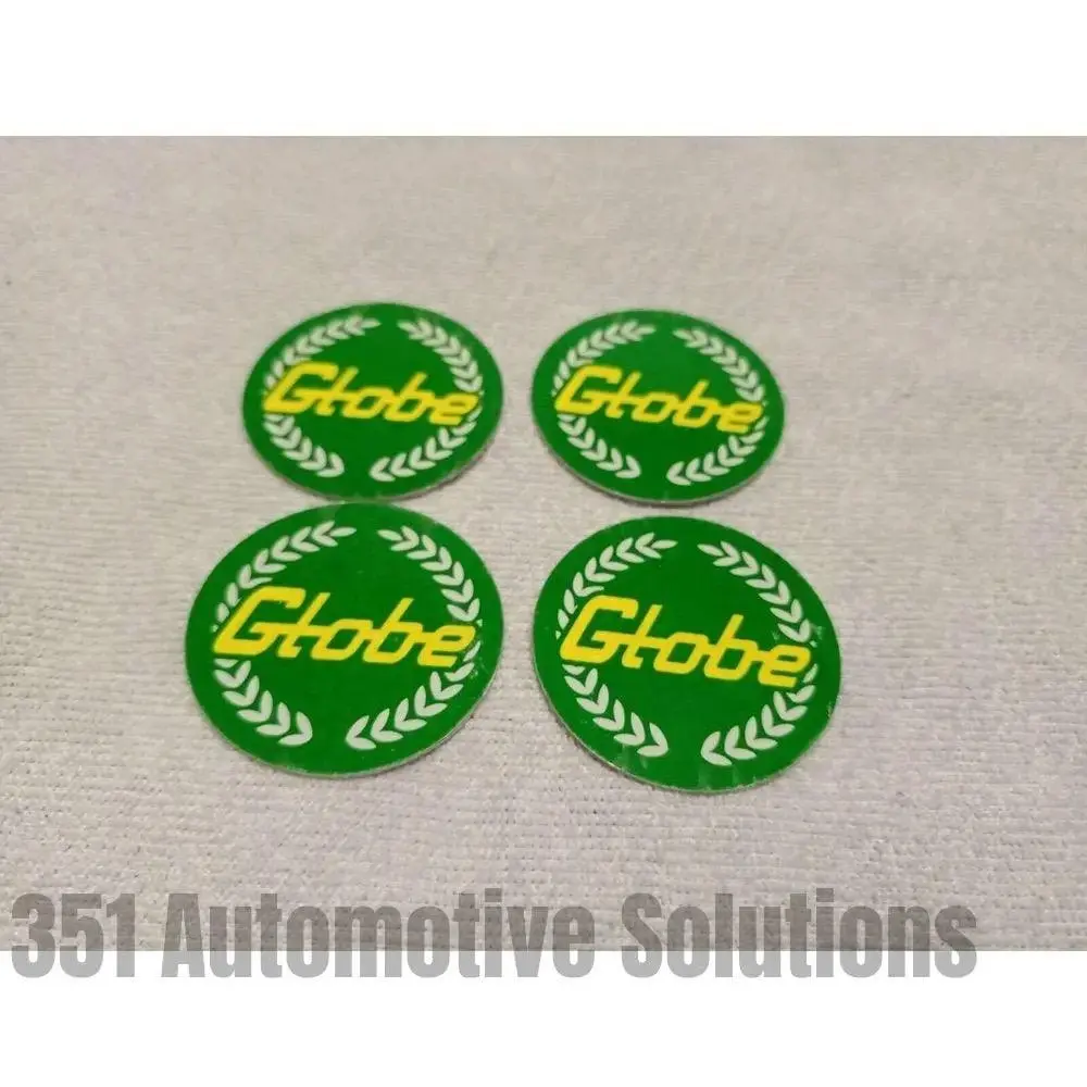 4X 35Mm Bathurst Globe Center Cap Decals Green Xy Gt Ho Xa Xb Alloy Decals 1
