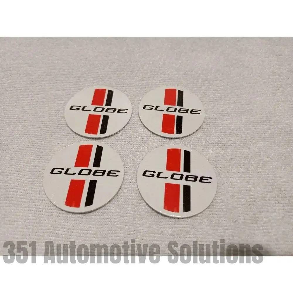 4X 35Mm Bathurst Globe Center Cap Decals White Xy Gt Ho Xa Xb Ford Falcon Fairmont 1