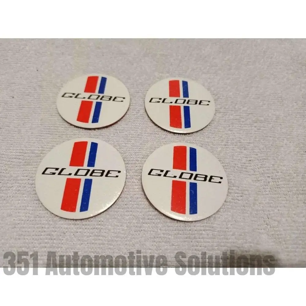 4X 40Mm Bathurst Globe Wheel Center Cap Decals Xd Esp White Globe Decals Xc Gxl 1