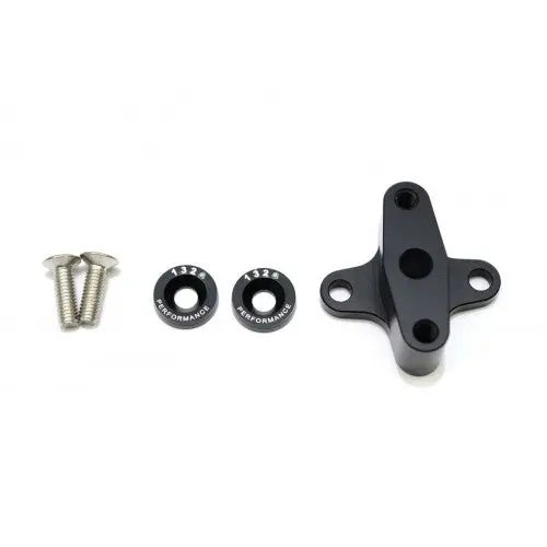 90 Degree Fuel Pressure Regulator Rail Relocator B16 B18 (Black) With Hardware 1