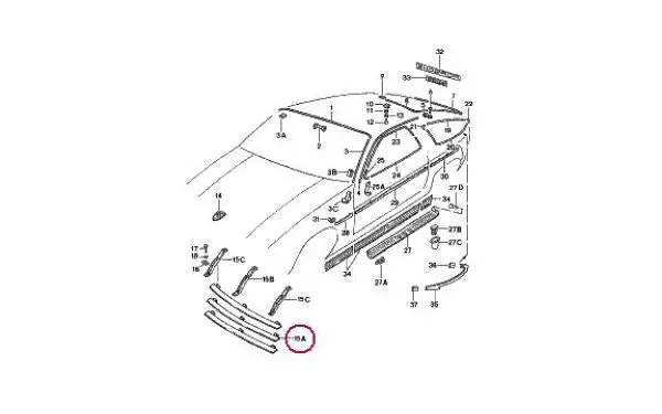Porsche 928 Front Grill - Horizontal (3 Required) 1