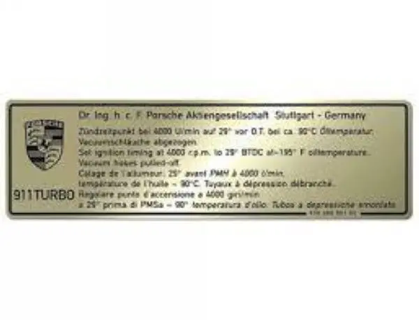 Porsche Set Ignition Decal 1