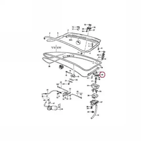 Porsche Rubber Latch Mount Rear Upper Right 1