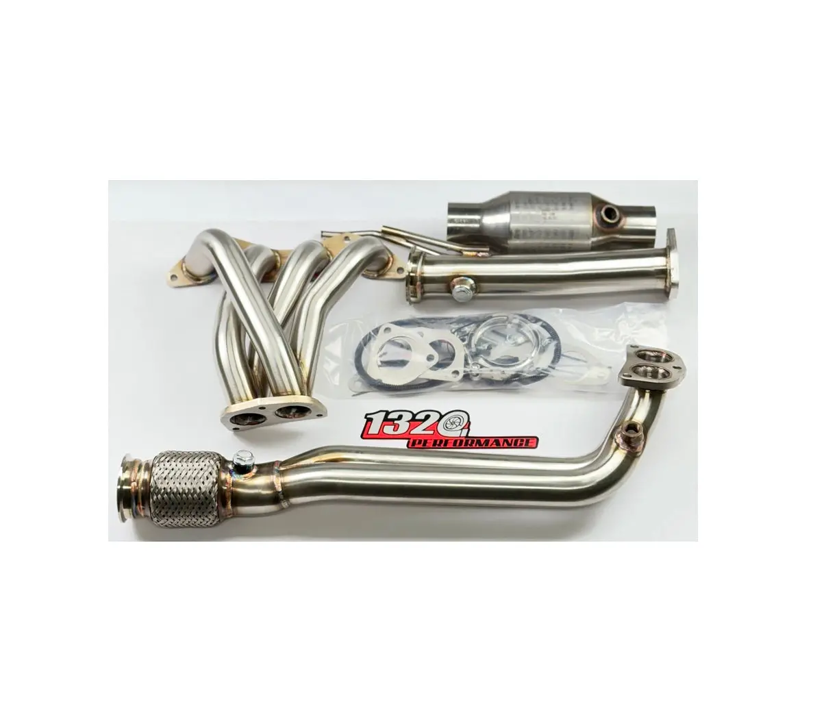 01-05 Civic Ex D17 D17a2 Long Tube Race Header Catted 1