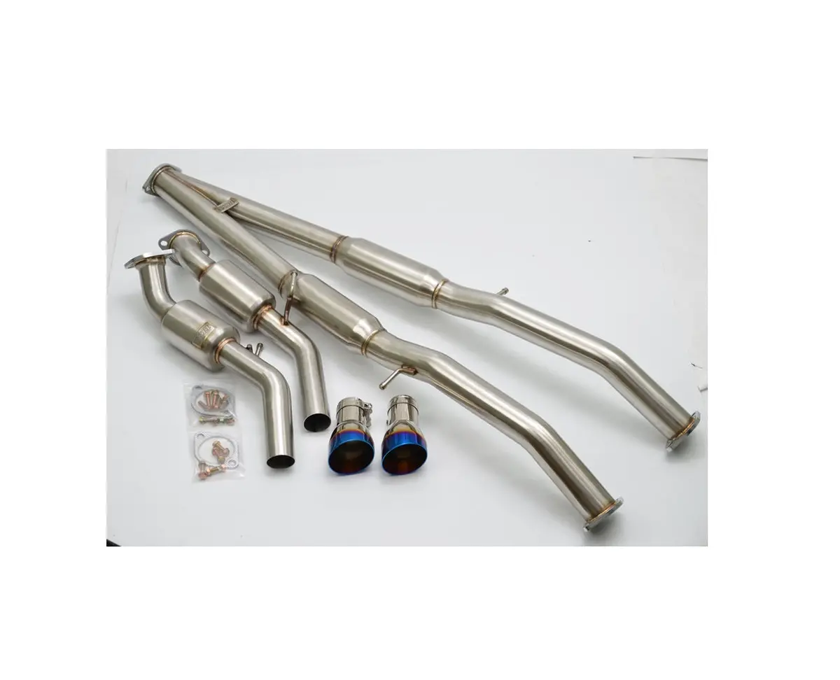 16-20 Infiniti Q50 Exhaust System & Midpipe W/Burn Tips 1