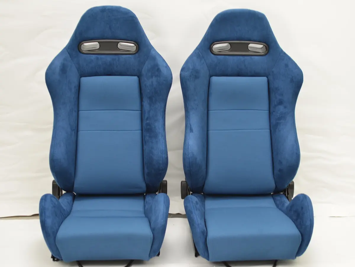 Dc5 Sr4 Style Reclinable Seats Blue Pair 2Pcs With Sliders 1