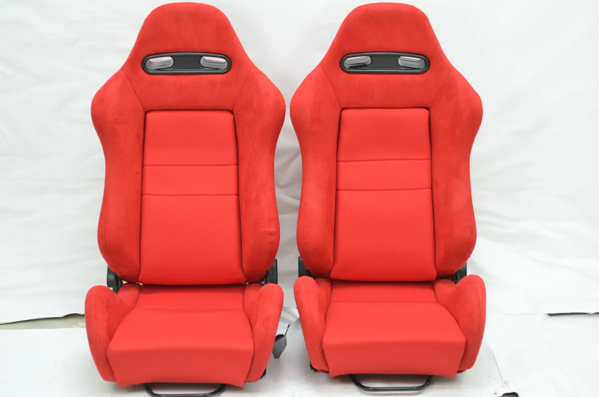 Dc5 Sr4 Style Reclinable Seats Red Pair 2Pcs With Sliders Seat 1