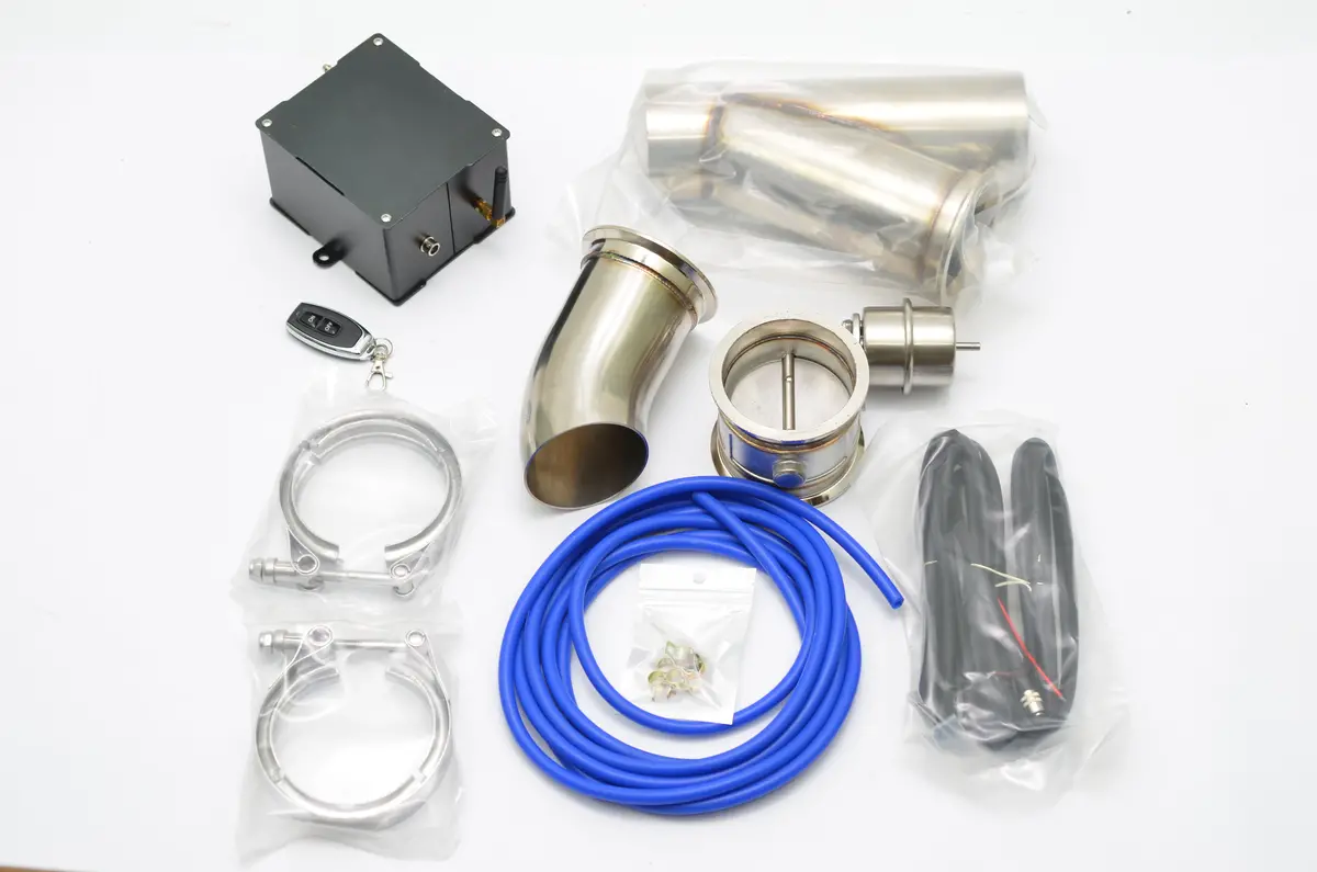 Vacuum Actuated Electric Exhaust Cutout Catback E-Cut Out Valve System Kit& Remote 1