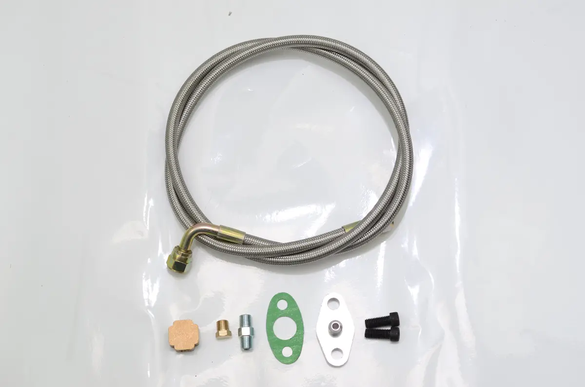 Turbo Oil Feed Line Kit T3 T4 T60 T61 T70 1/8 Pnt 90 Degree 50" Inches 1