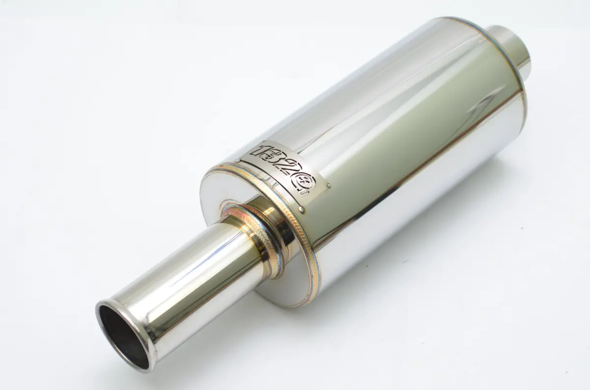 Spoon Style Long Tip 2.5 Inch Muffler Fits Eg Ek Dc2 Coupe 4Dr 1