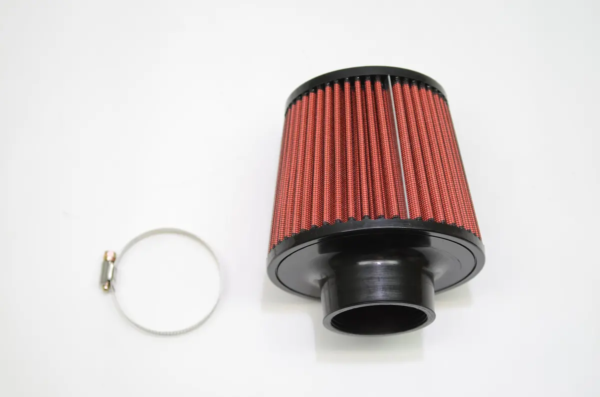 Universal Air Filter Cone Reusable Short Multi Size Red Or Black 1