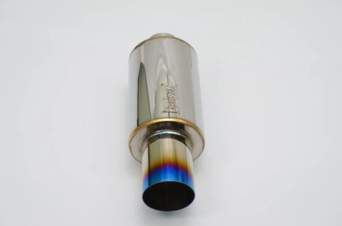 Hks Style 304 Stainless Steel Burn Tip Muffler N1 Hi-Power 2.5" 3" 3.5" 4" 1