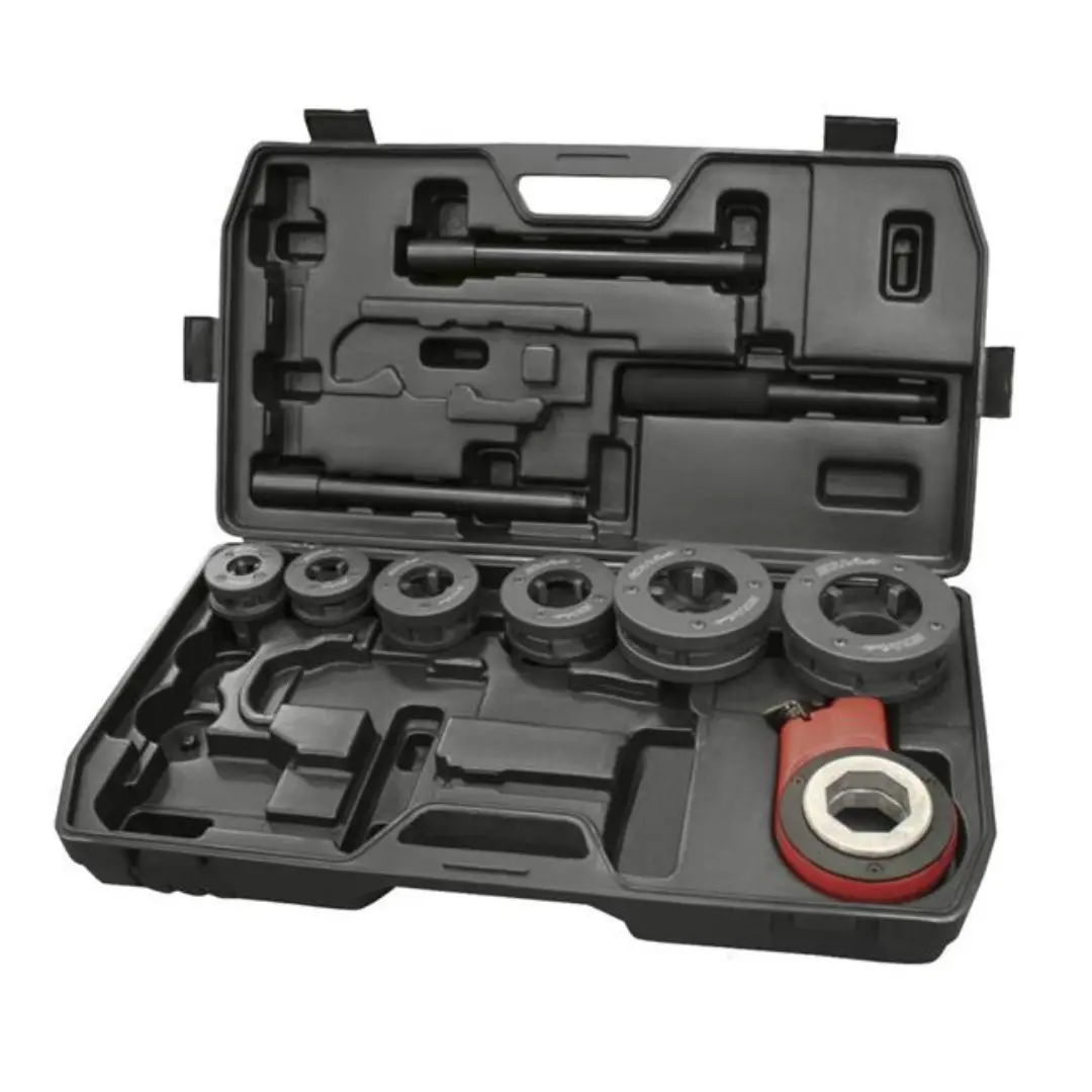 Ega Master 63137, 1/2"-2" Npt Drop Head Pipe Threader Kit 1