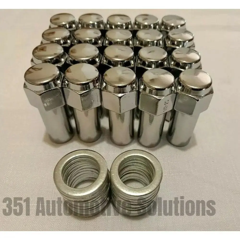 Ford 20 Weld Wheel Nuts & Washers Long Shank 1/2" Unf We601-1416 Xw Xy Xa Xb Xc 1
