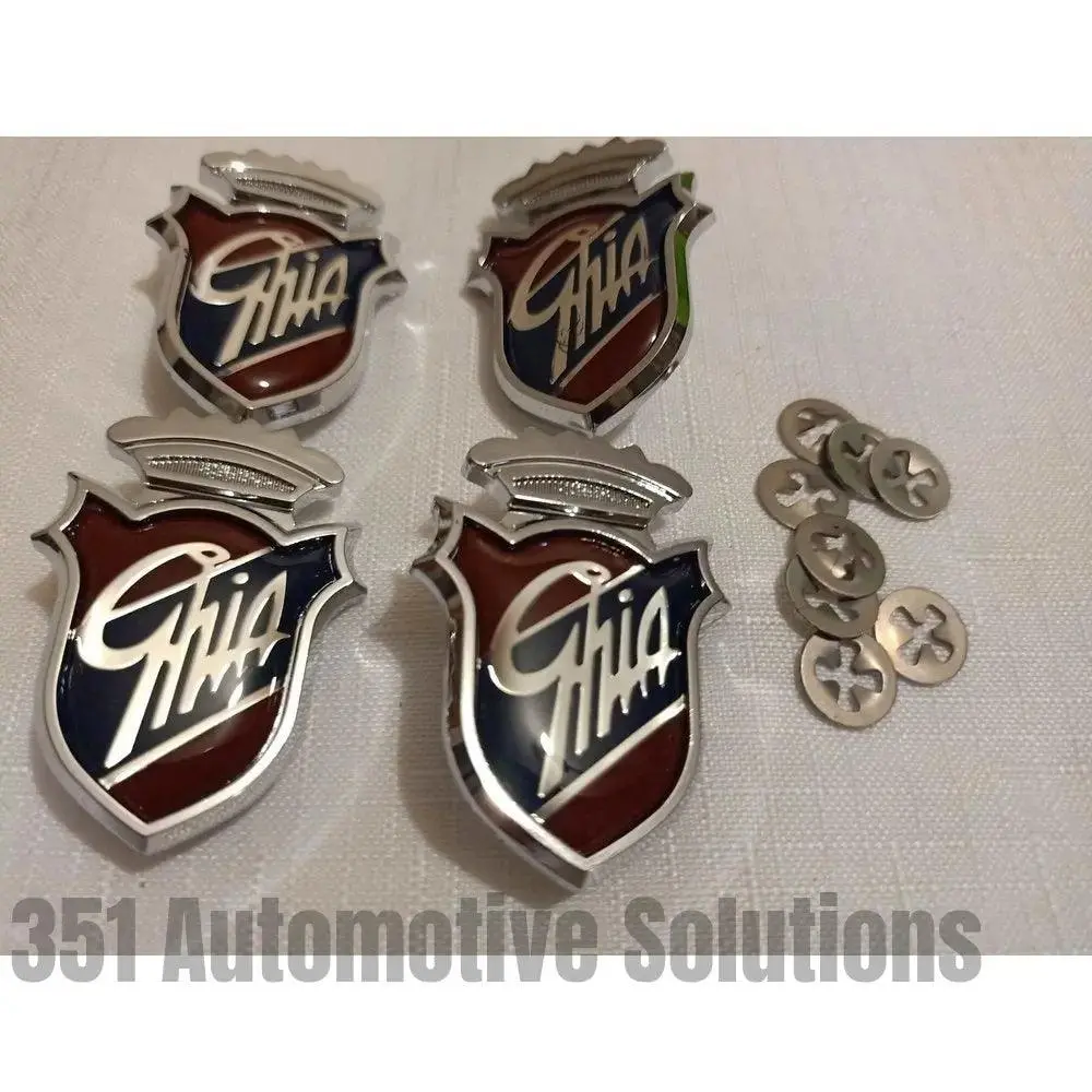 Ford Xd Xe Xf Ea Fairmont Ghia Snowflake  Center Cap Badge Set Of 4 & 8 Clips 1