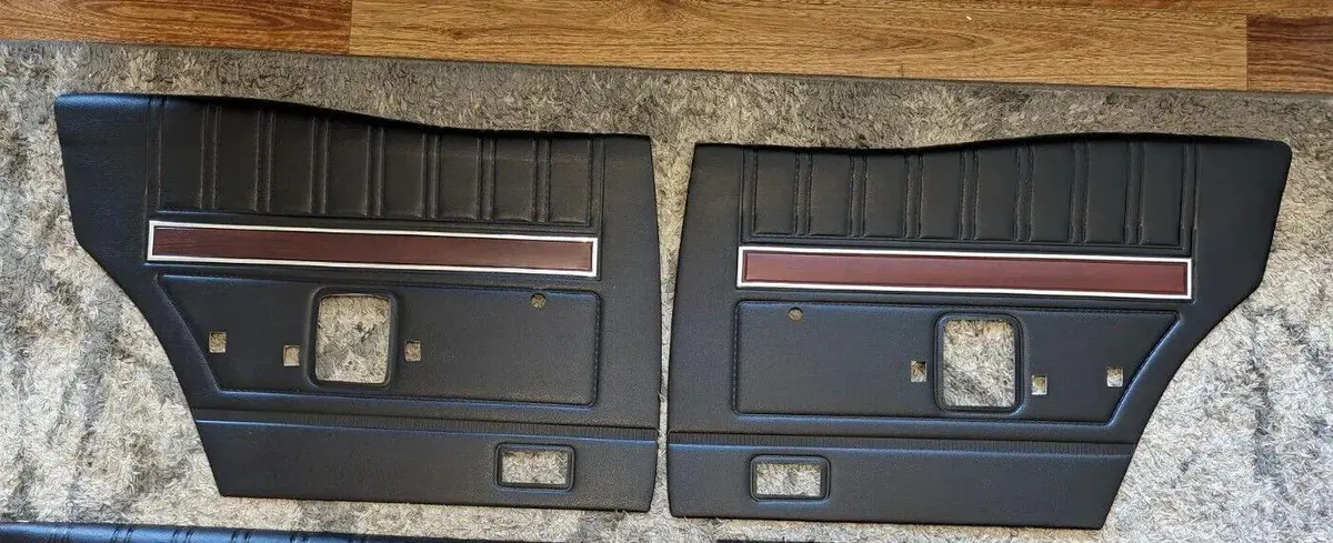 Ford Falcon Xy Gt Or Fairmont Rear Door Trims Metal Tops Repro Interior Black 1