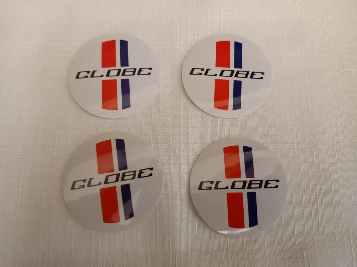 4X 45Mm Bathurst Globe Wheel Center Cap Decals White Xa Xb Gt Xc Cobra 1
