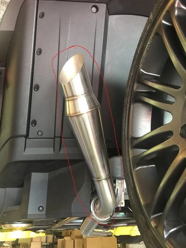 Slingshot Rear Side Exit Muffler Section Only. 1