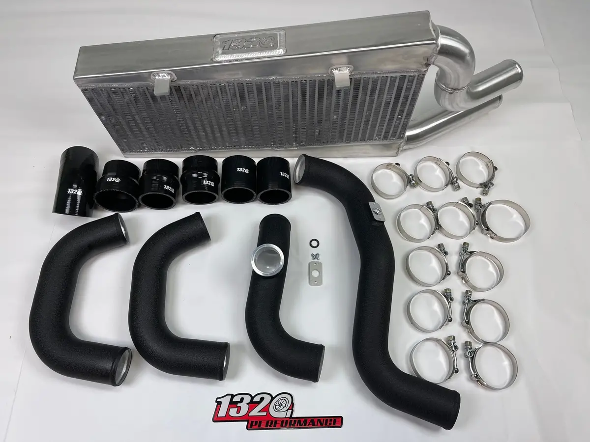 K Series V2 Vertical Flow Intercooler With Piping Kit. Air To Air Front Mount Intercooler - 775+Hp. V2 1