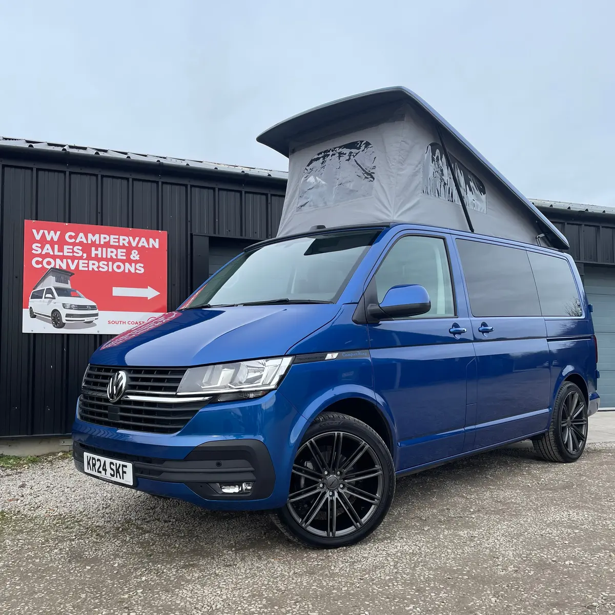 T6.1 Highline - Camperking Conversion 2024 Ravenna Blue Swb Le Mans Campervan 1