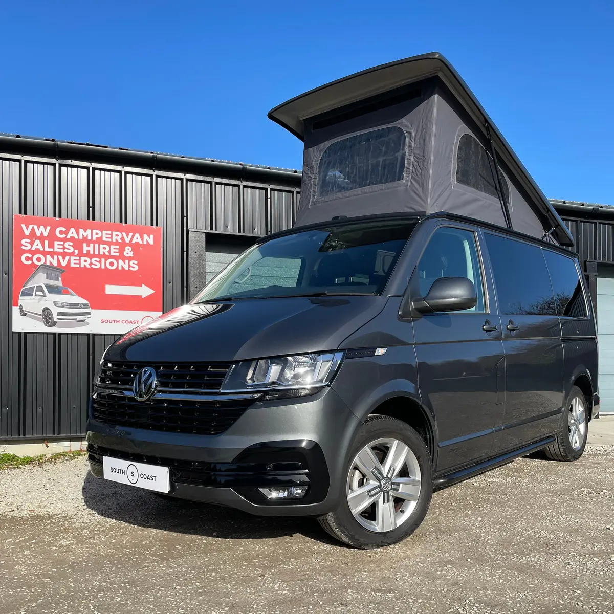 T6.1 Highline Campervan 2023 (23 Plate) - Indium Grey With Very Low Mileage Rib Bed 1
