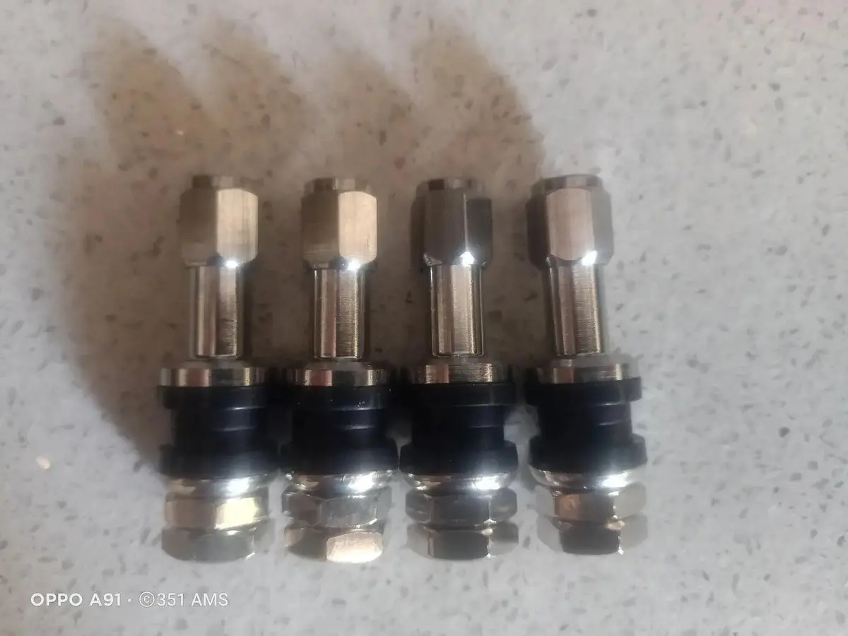 Medium Length Chrome Tyre Valves X4 For Alloy Wheels Bathurst Globe Simmons Bbs Centerline Momo Star 1