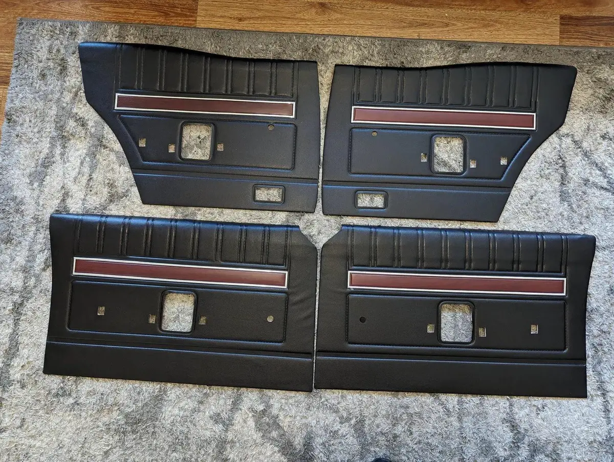 Ford Falcon Xy Gt Or Fairmont Door Trim Set Metal Tops Repro Interior Black 1