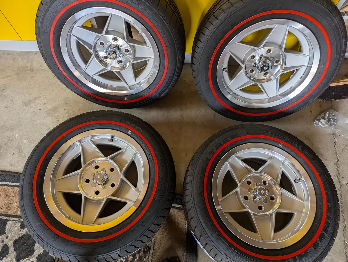 Red Wall Tyre & Wheel Package 15X7 Repro Bathurst Style Wheel Set Of 4 Xy Gt Ho Xa Xb Rpo83 Falcon Fairmont Fairlane 1