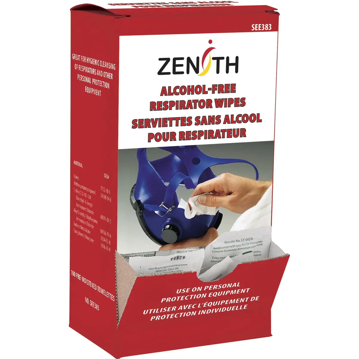 Alcohol Free Respirator & Ppe Cleaning Wipes 1