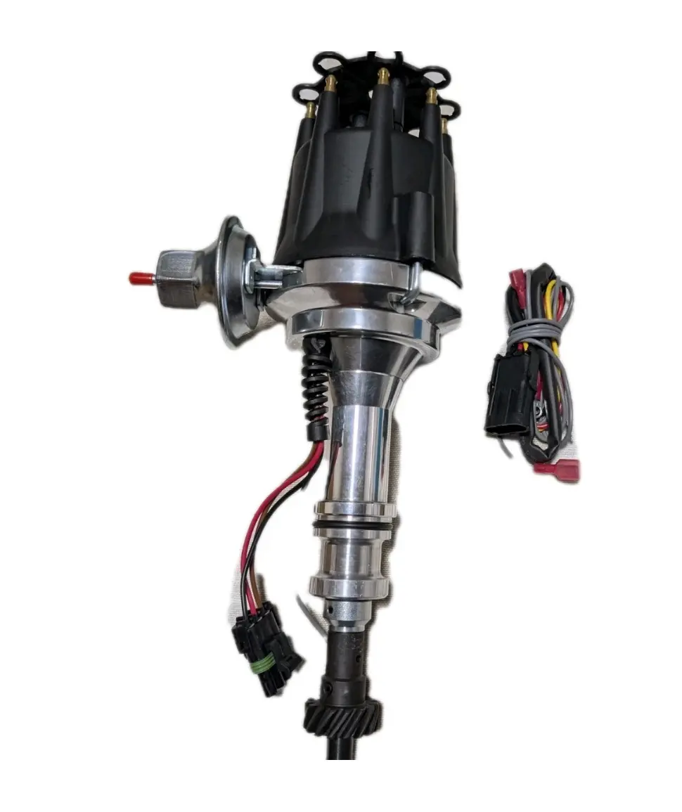 Ford 302 351 Cleveland V8 Xw Xy Xa Xb Xc Pro Series Electronic Ready-To-Run Distributor Billet With Black Distributor Cap 1