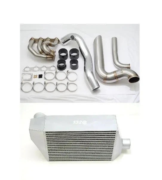 Sfwd B Series Forward Facing Turbo Manifold T4 60Mm Wastegate Complete Kit Intercooler Ic1 1