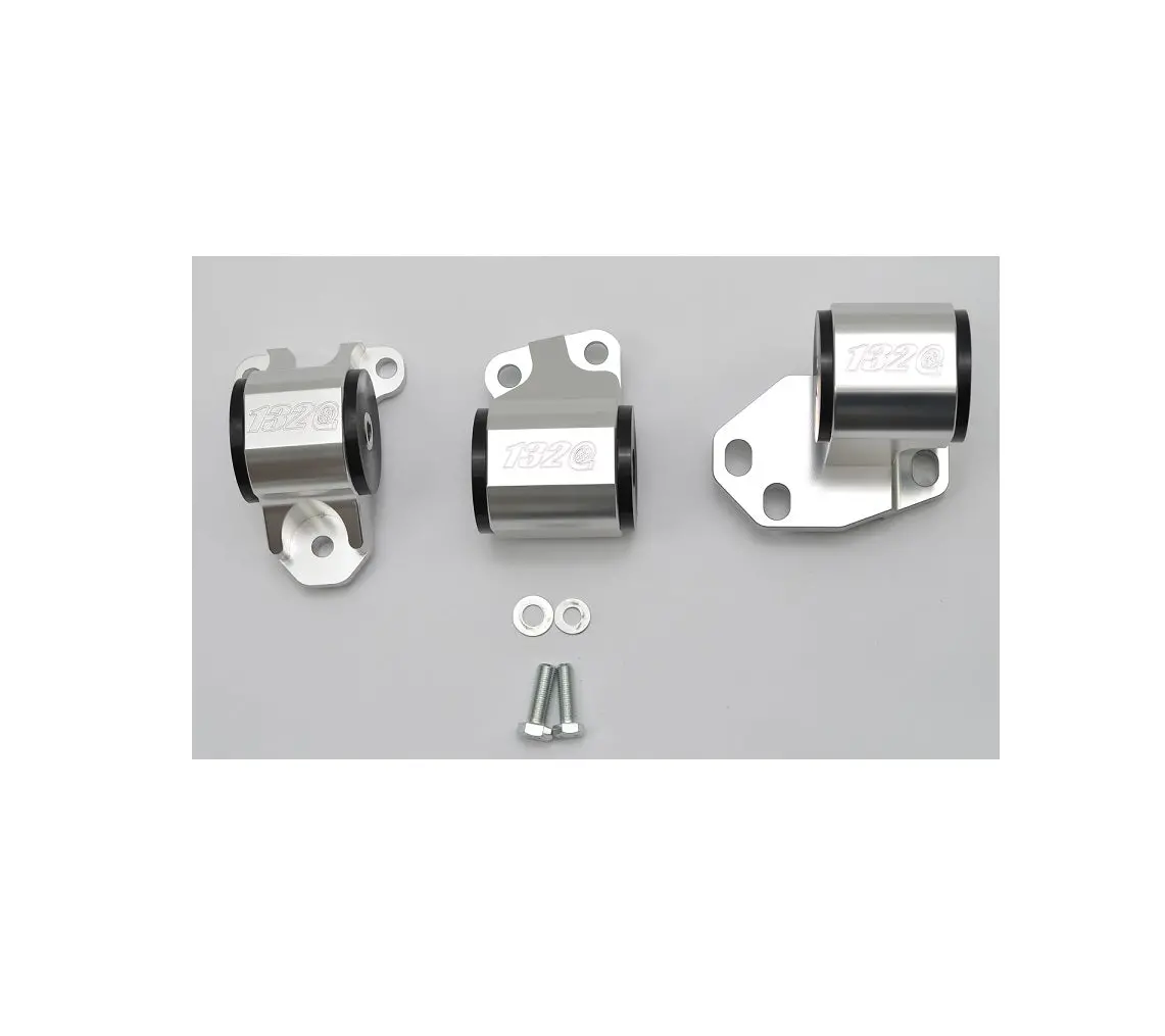 Auto To Manual B & D Series Motor Mount Billet Aluminum Silver 92-95 Civic 93-97 Delsol 1
