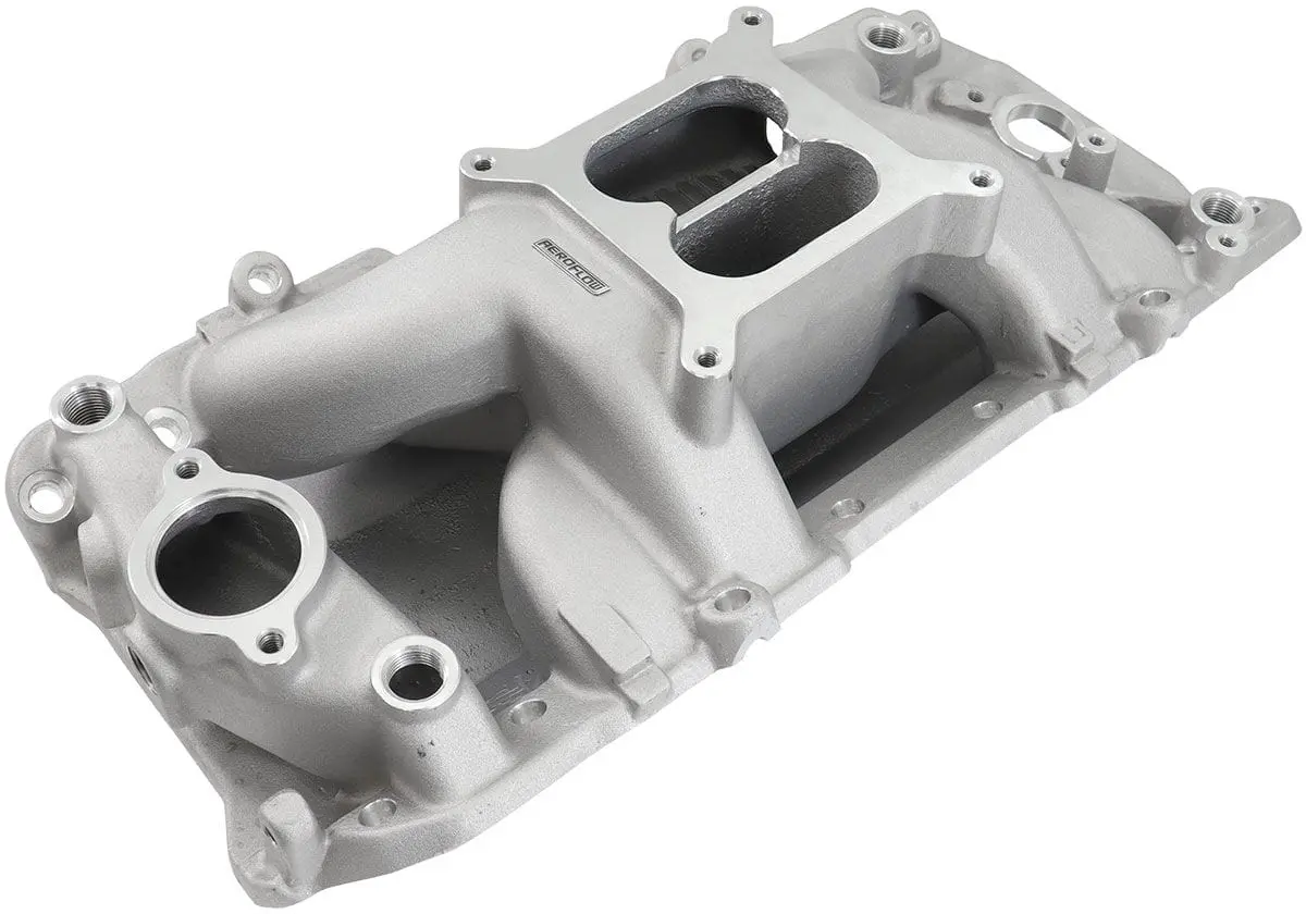 Af6011-1001 Bb Chev Air Gap Dual-Plane Intake Manifold (Natural Cast Finish) 1