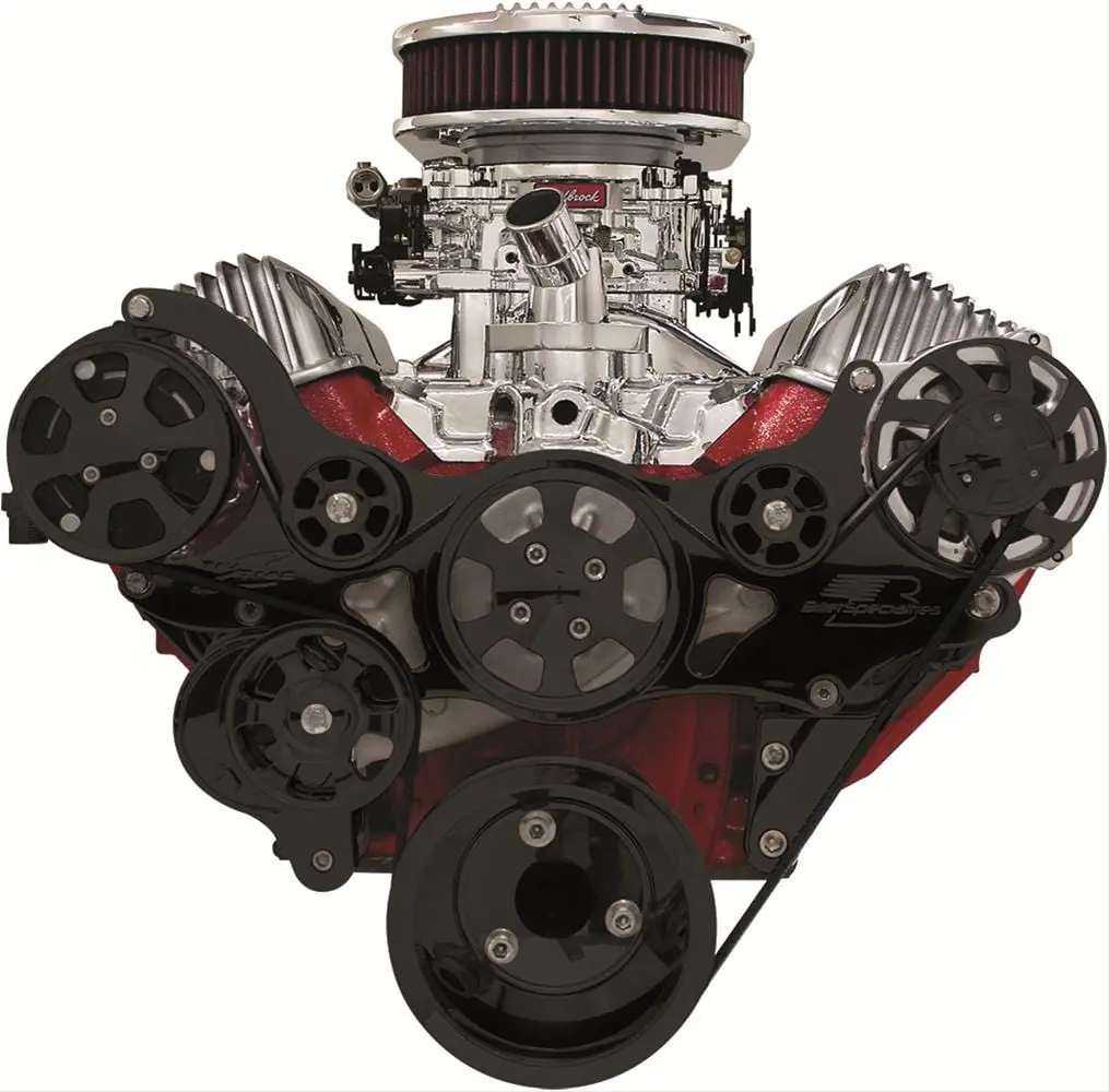 Billet Specialties Blk14420 Tru Trac Serpentine Drive System With A/C Integration 1
