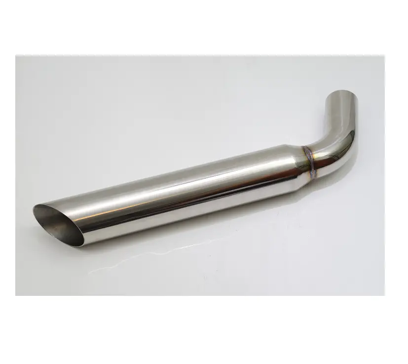 Single Curved Blast Pipe 3" Inlet 4" Outlet Blastpipe  Bosozoku 1