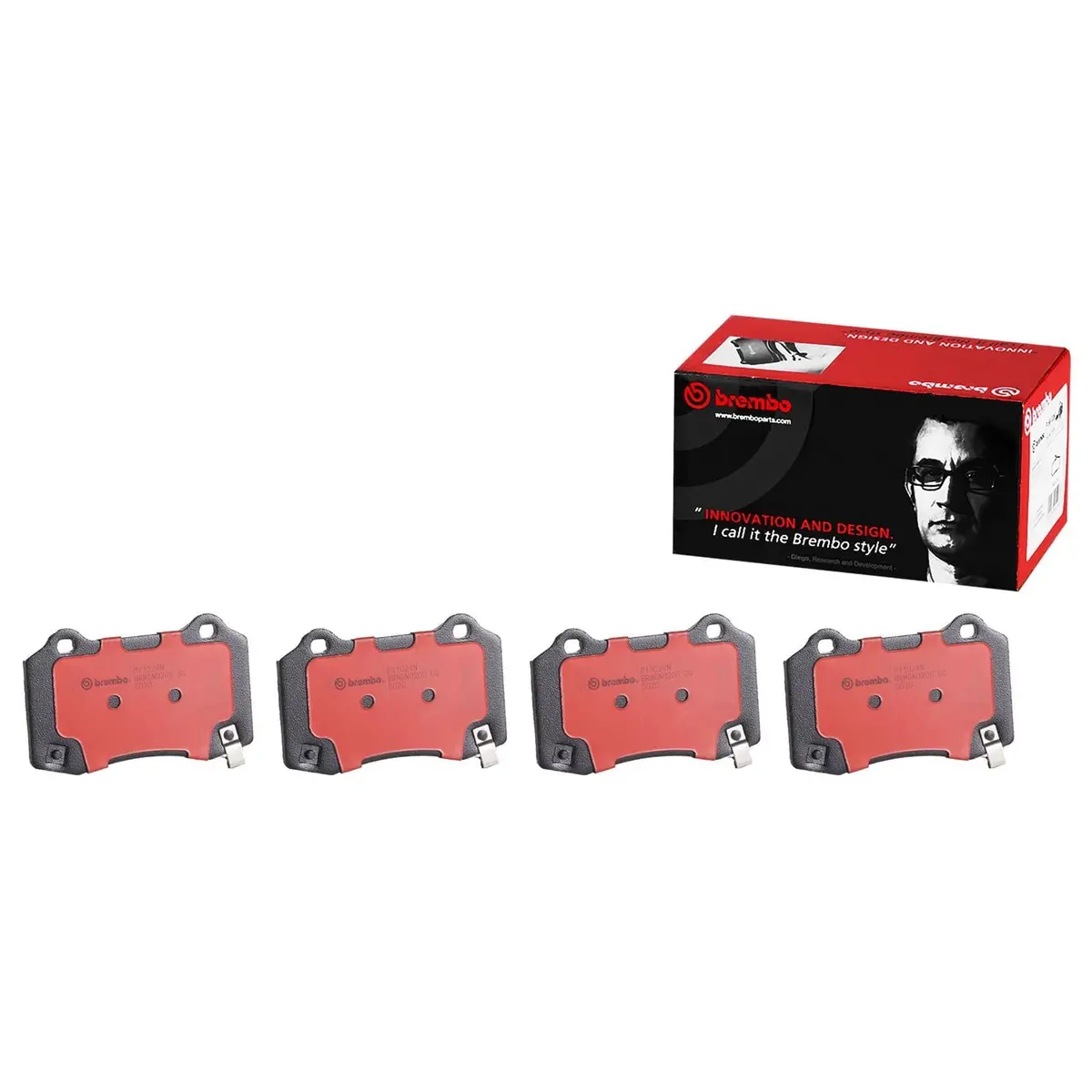 Brembo Nao Ceramic Brake Pads – Low-Dust, Quiet Operation With Premium Stopping Power (P10086N) 1