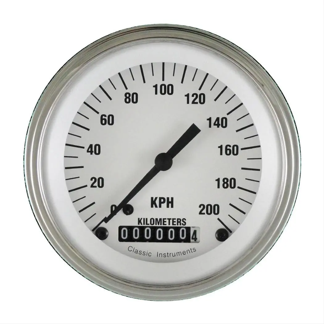 Classic Instruments Wh59Slc White Hot Series Analog Speedometer With Led Lighting 1