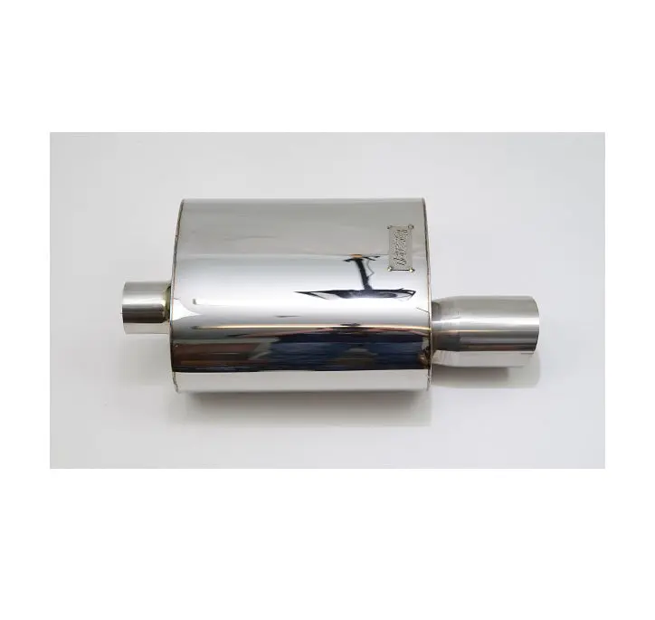 Short Tip 3 Inch Muffler Oval 3" Inlet 3.5" Outlet 1