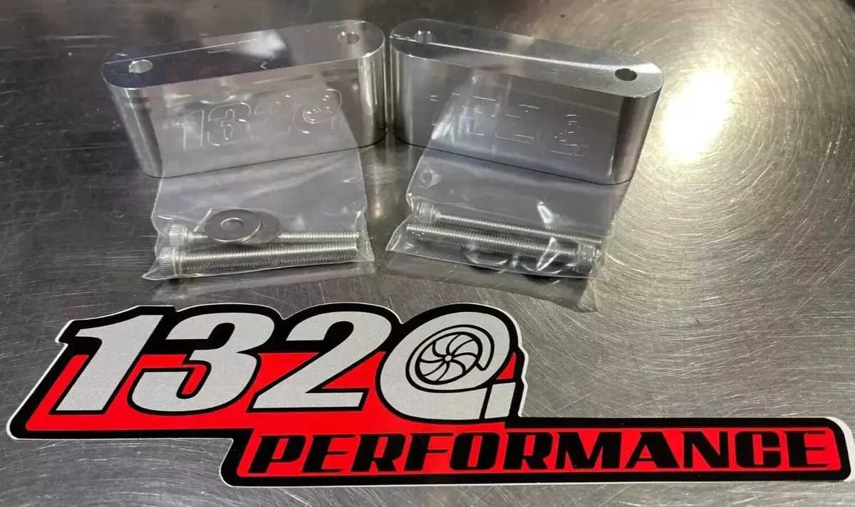1.5" Billet 6061 Aluminum Hood Spacers Raiser V.1 88-00 Civic 93-97 Delsol 90-01 Integra And More 1