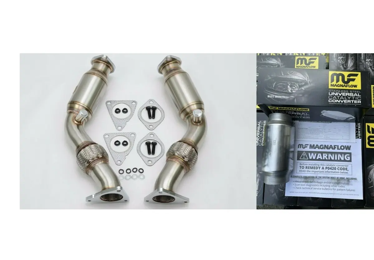 370Z G37 Downpipe V2 With 3" Catalytic Converter 1